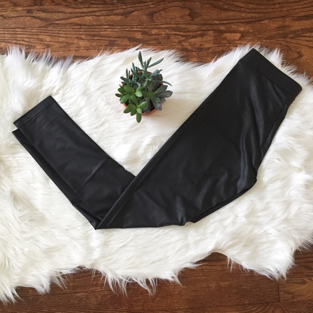 Vegan Leather Leggings - Picture 2 of 2